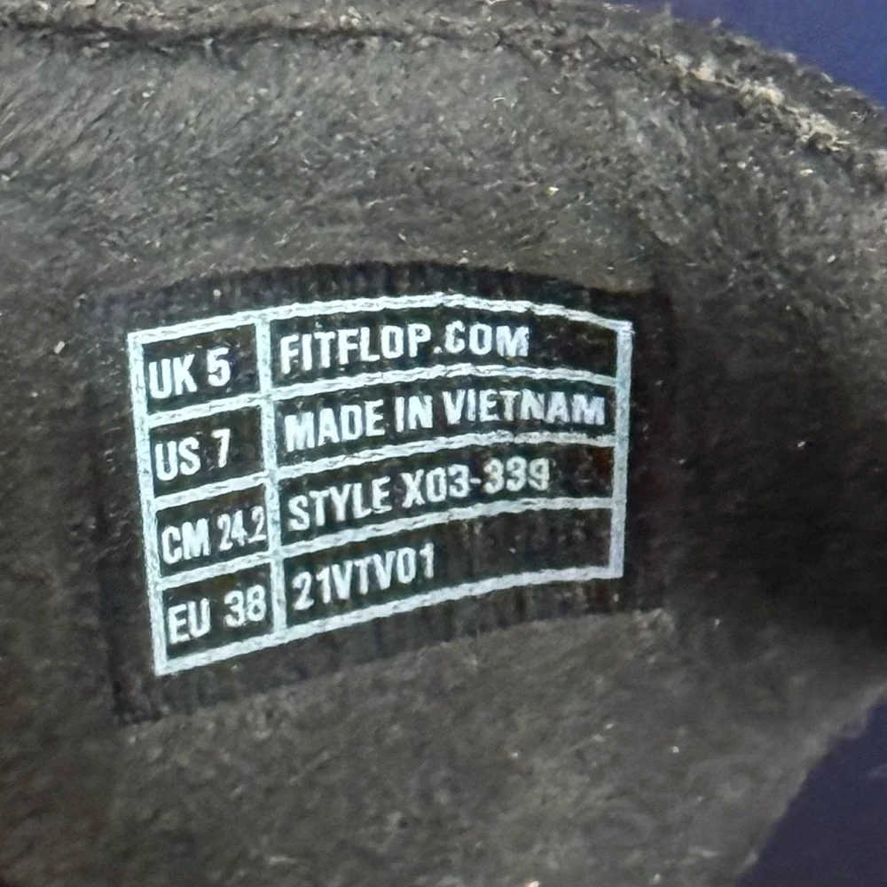 FitFlop Women's Lulu Glitter Toe-Thongs in‎ black.  Sz 7
